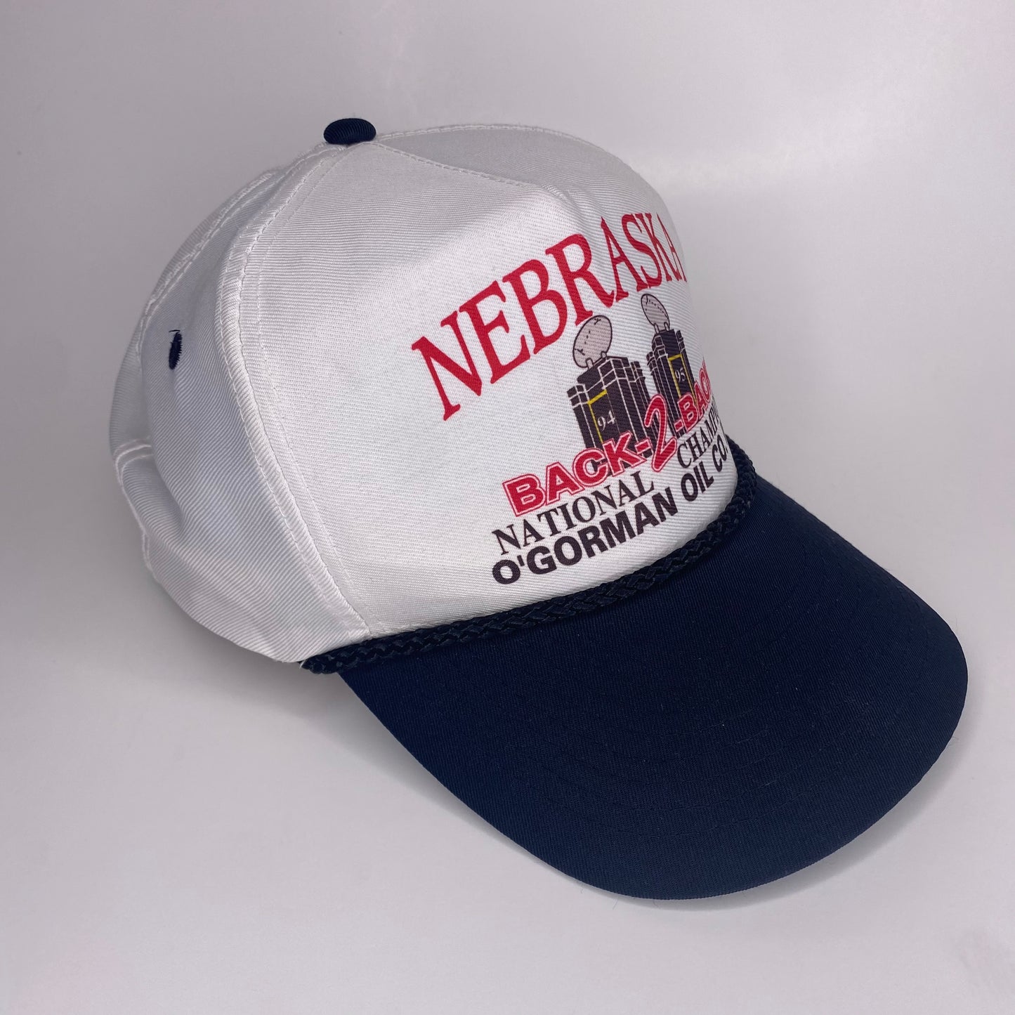 Vintage 90s Nebraska Huskers Back to Back Champions Hat