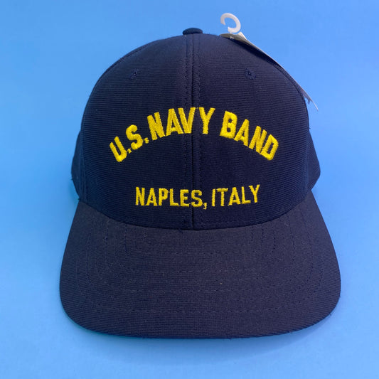 Vintage US Navy Band Naples Italy Military Hat