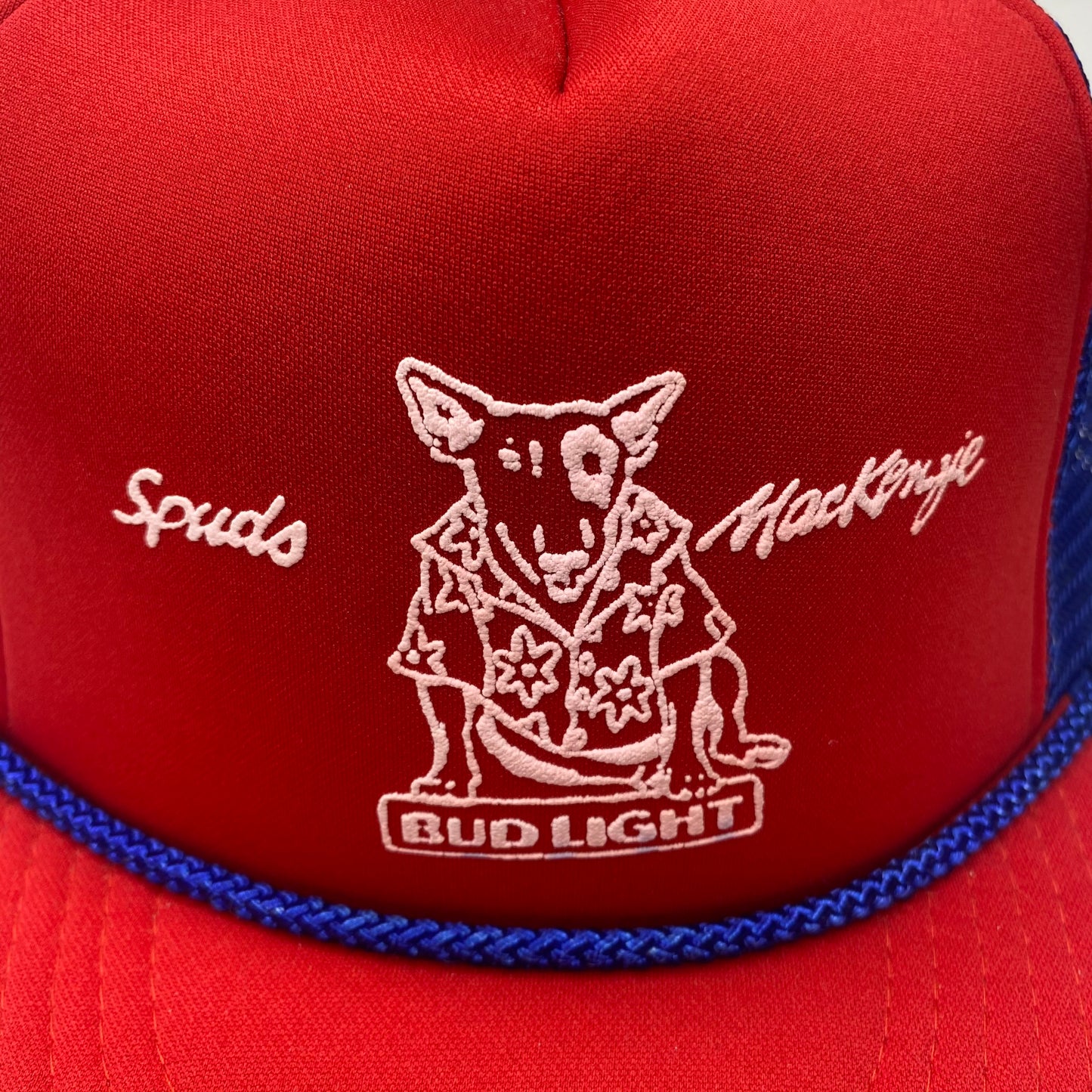 Vintage 80s Spuds MacKenzie Bud Light Beer Hat