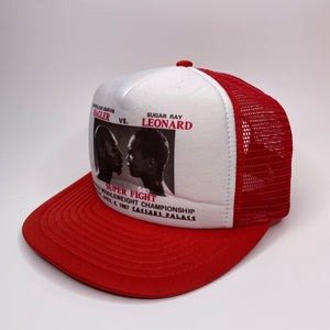 Vintage 80s “The Super Fight” - Sugar Ray Leonard vs Marvin Hagler Boxing Match Hat