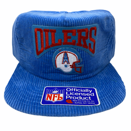 Vintage Houston Oilers New Era Corduroy Hat