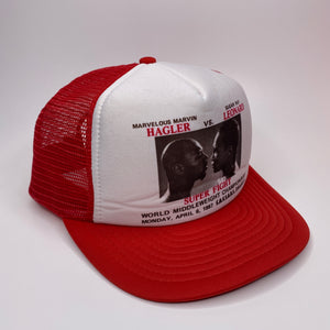 Vintage 80s “The Super Fight” - Sugar Ray Leonard vs Marvin Hagler Boxing Match Hat