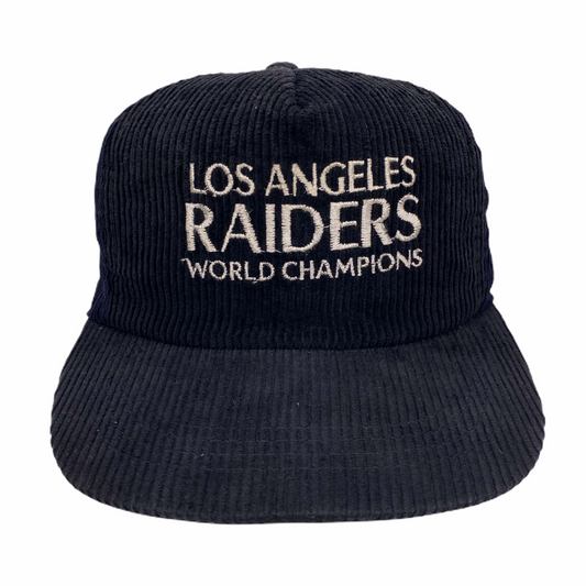 Vintage 80s Los Angeles Raiders World Champions Corduroy Hat