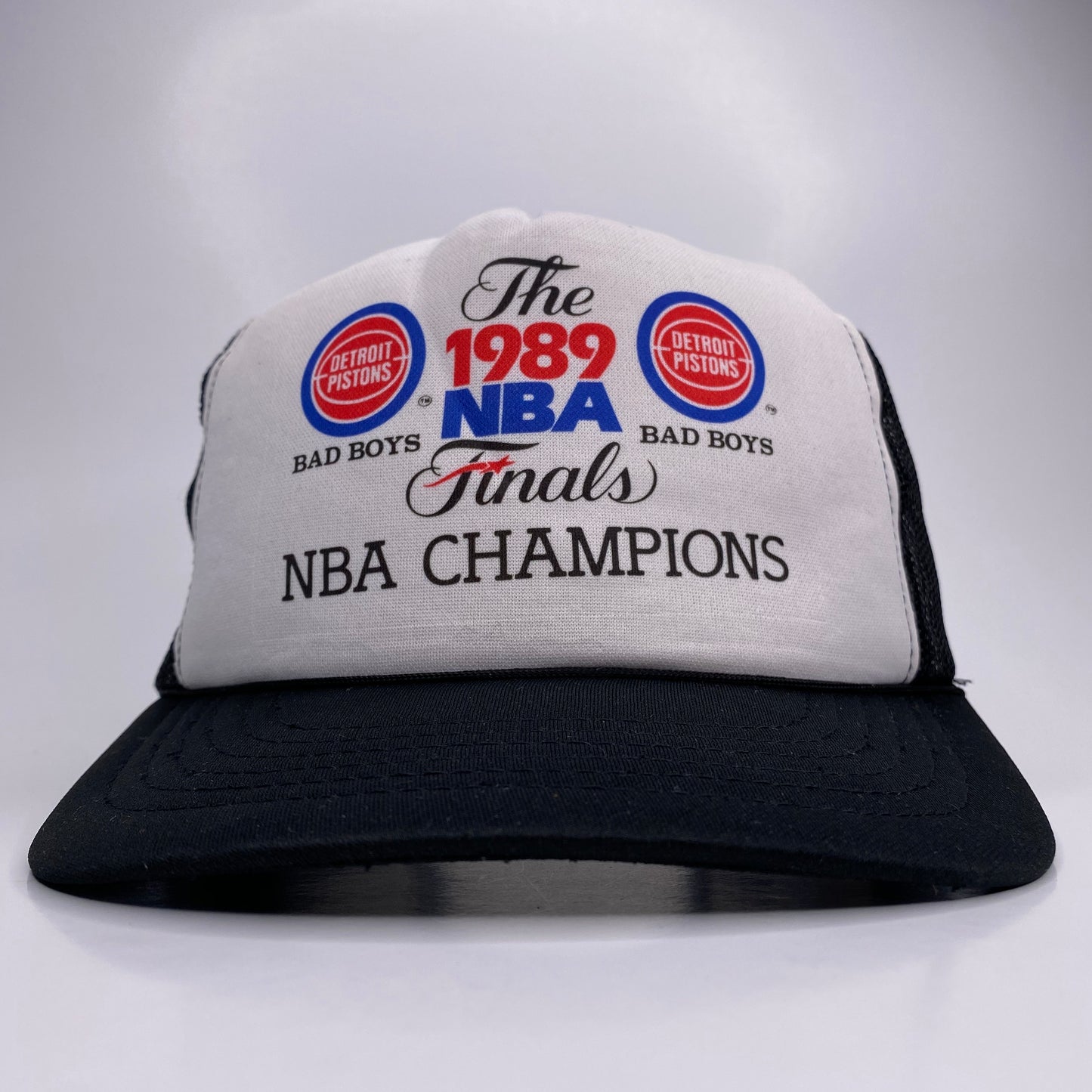 Vintage 1989 Detroit Pistons World Champions Mesh Hat