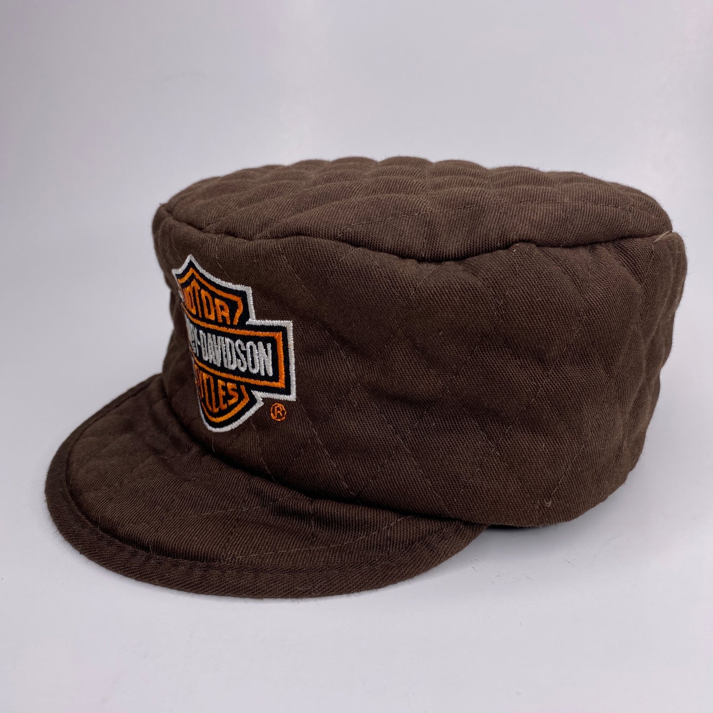 Vintage Harley Davidson Quilted Brown Hat